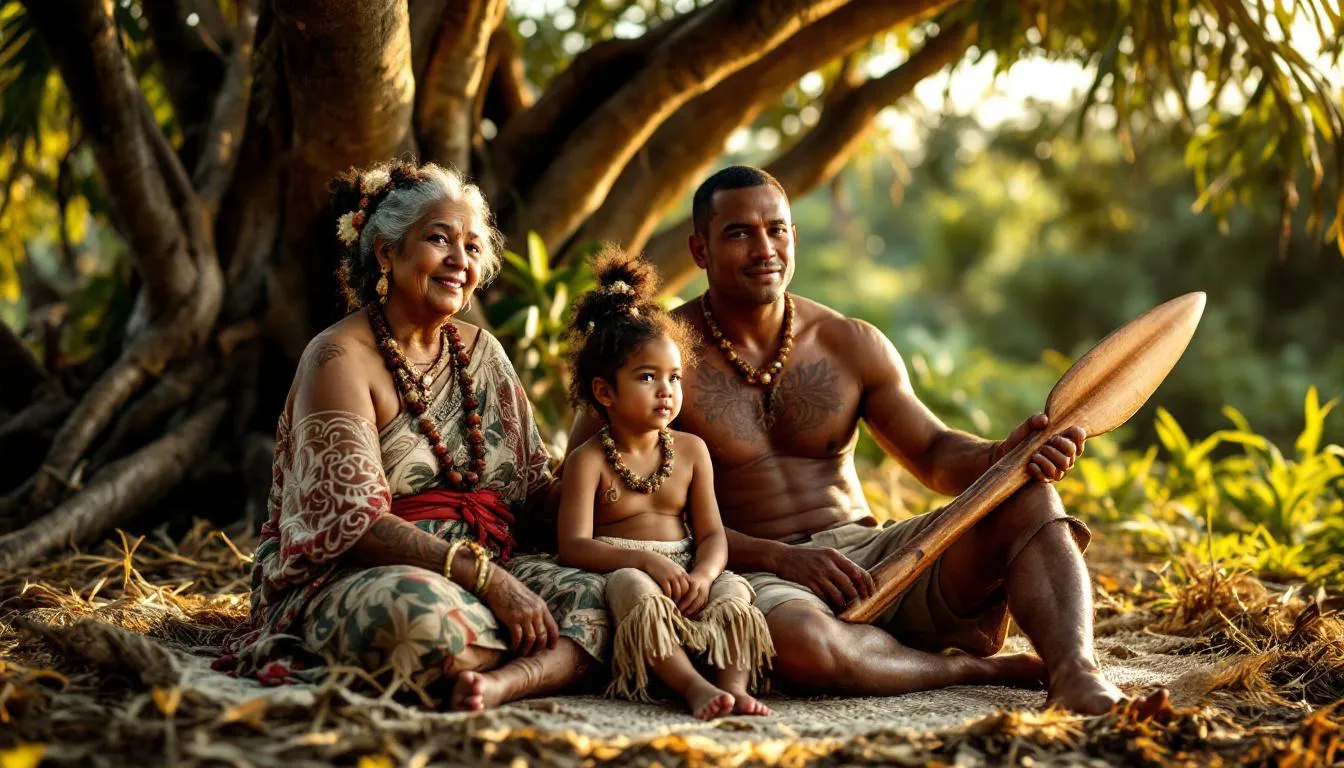 Editorial photograph representing the concept of polynesian culture