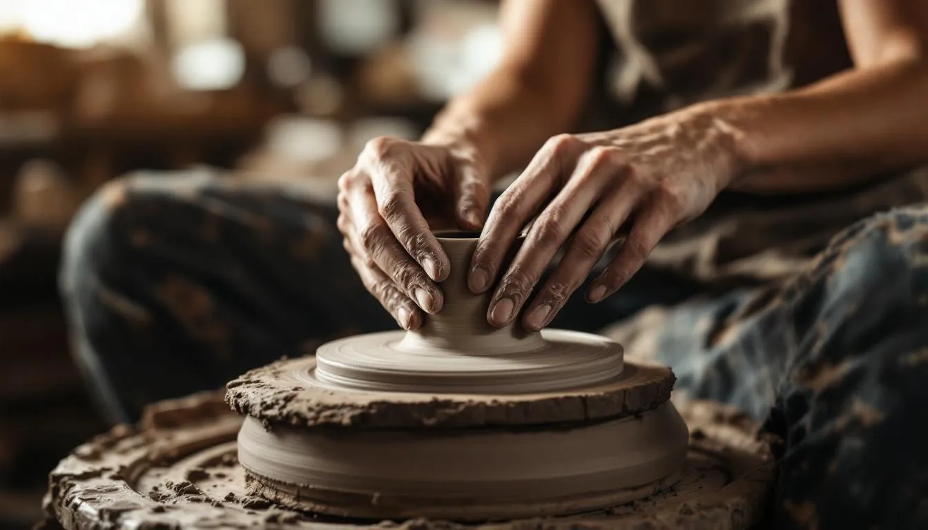 Editorial photograph representing the concept of pottery
