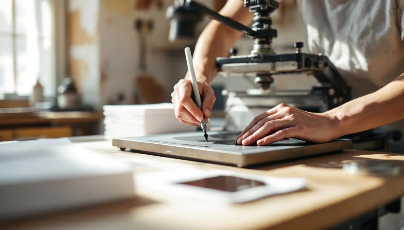 Editorial photograph representing the concept of printmaking