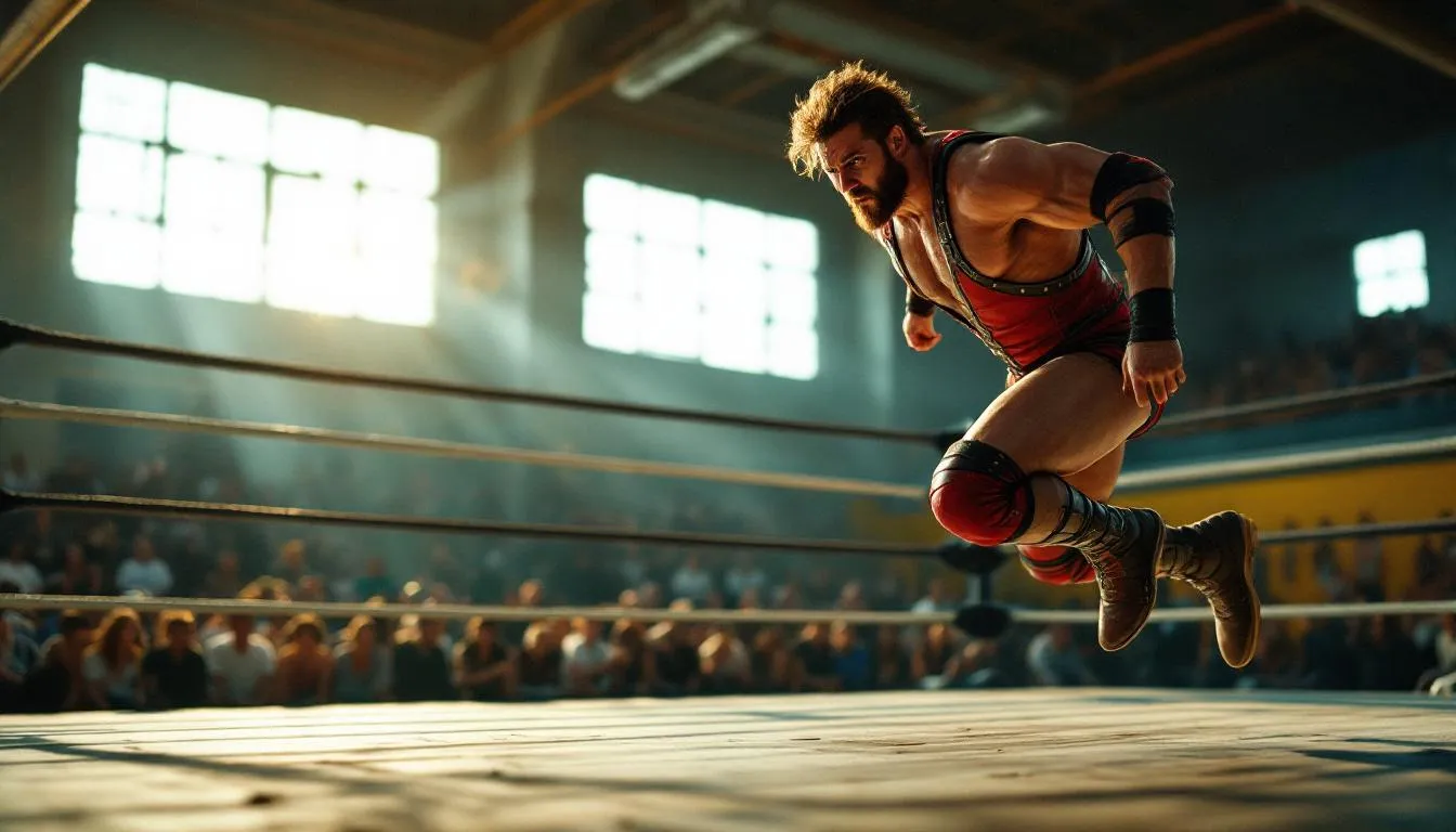 Editorial photograph representing the concept of professional wrestling