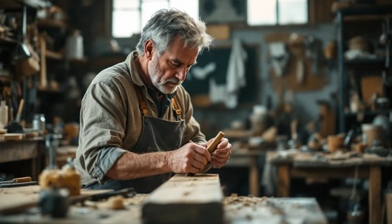 Editorial photograph representing the concept of prop making