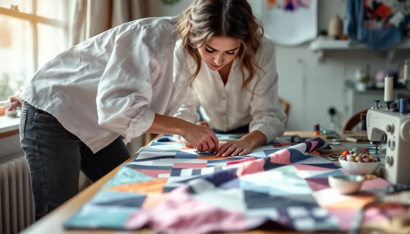Editorial photograph representing the concept of quilting
