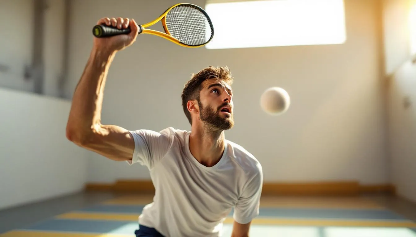 Editorial photograph representing the concept of racquetball