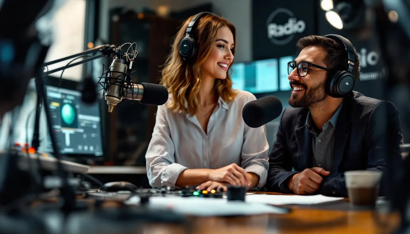 Editorial photograph representing the concept of radio broadcasting