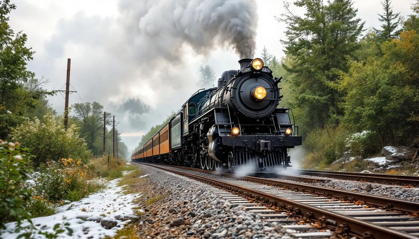 Editorial photograph representing the concept of railroad history