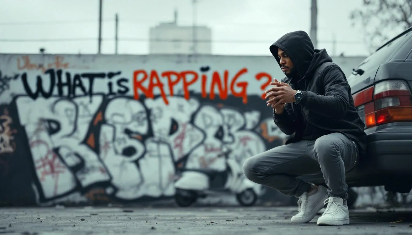 Editorial photograph representing the concept of rapping