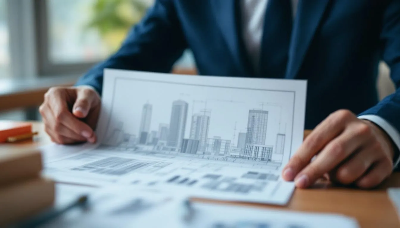 Editorial photograph representing the concept of real estate development