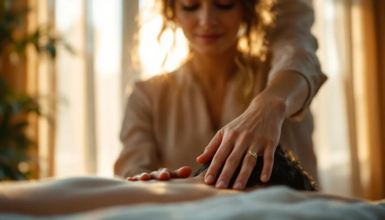 Editorial photograph representing the concept of reiki