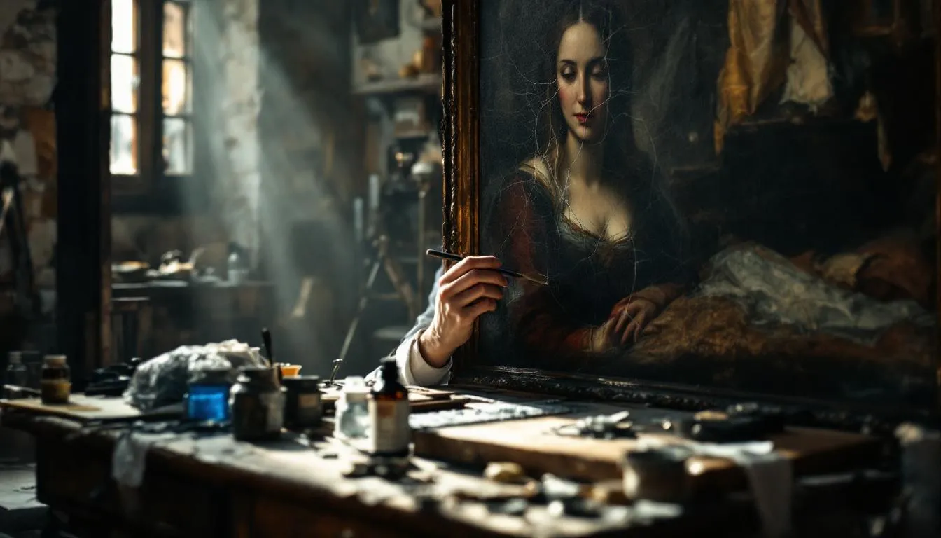 Editorial photograph representing the concept of restoration (art)