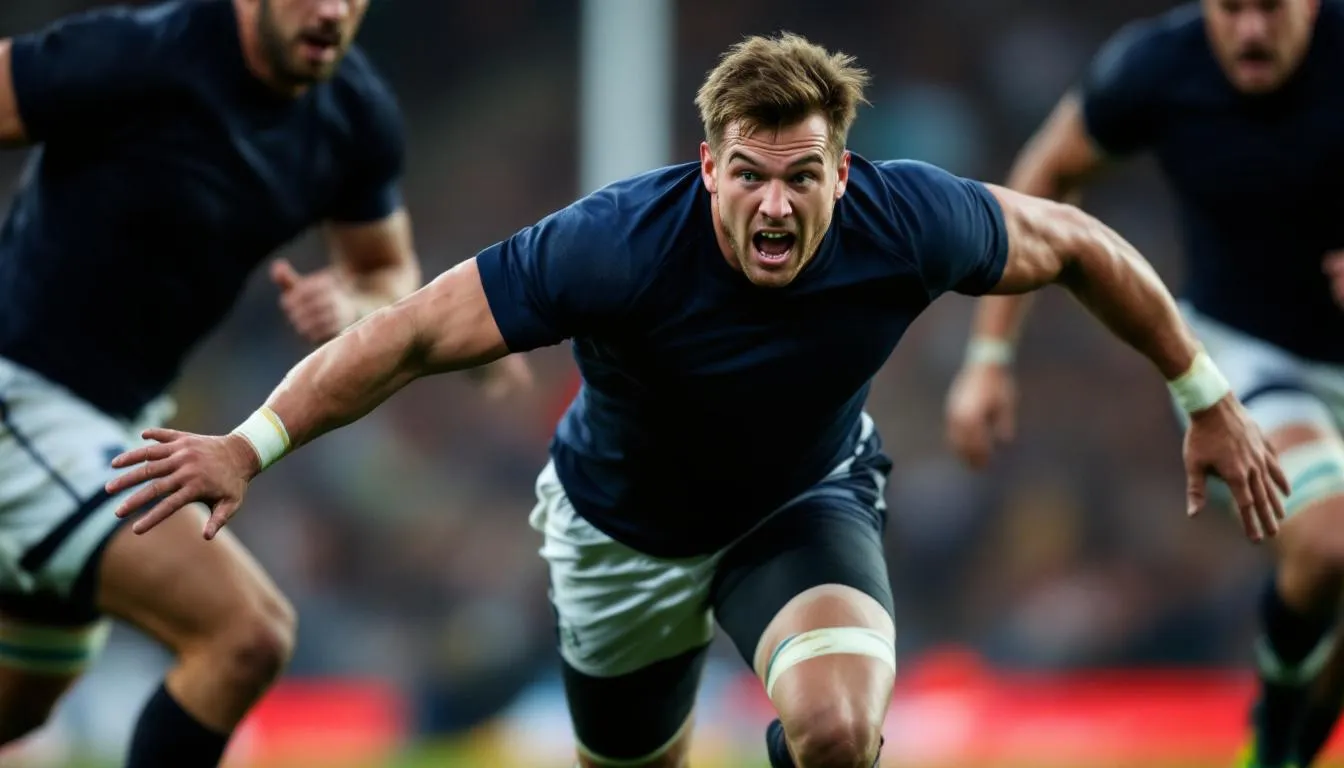 Editorial photograph representing the concept of rugby