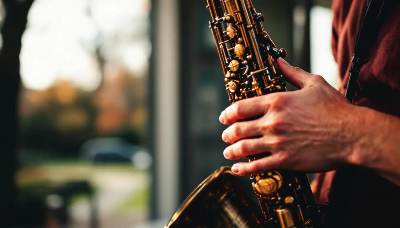Editorial photograph representing the concept of saxophone