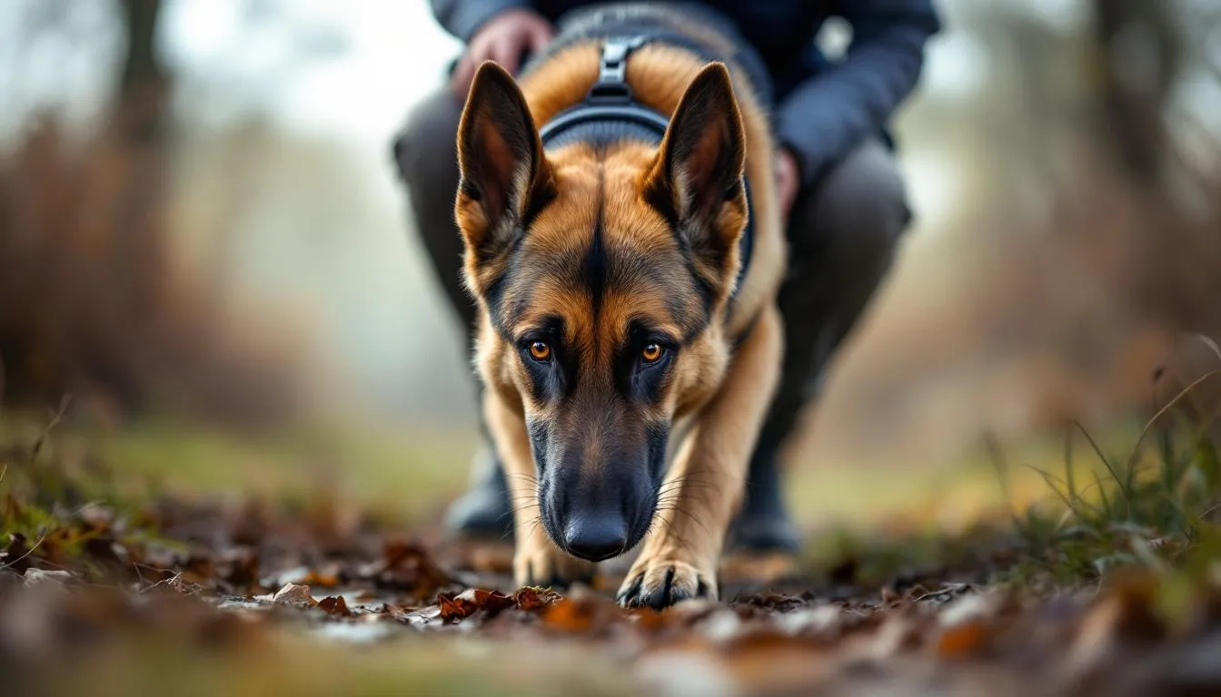 Editorial photograph representing the concept of scent training (dogs)