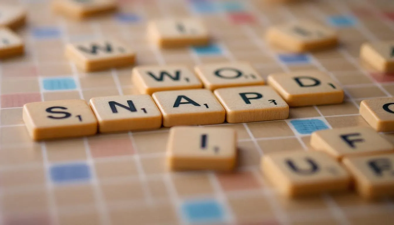 Editorial photograph representing the concept of scrabble