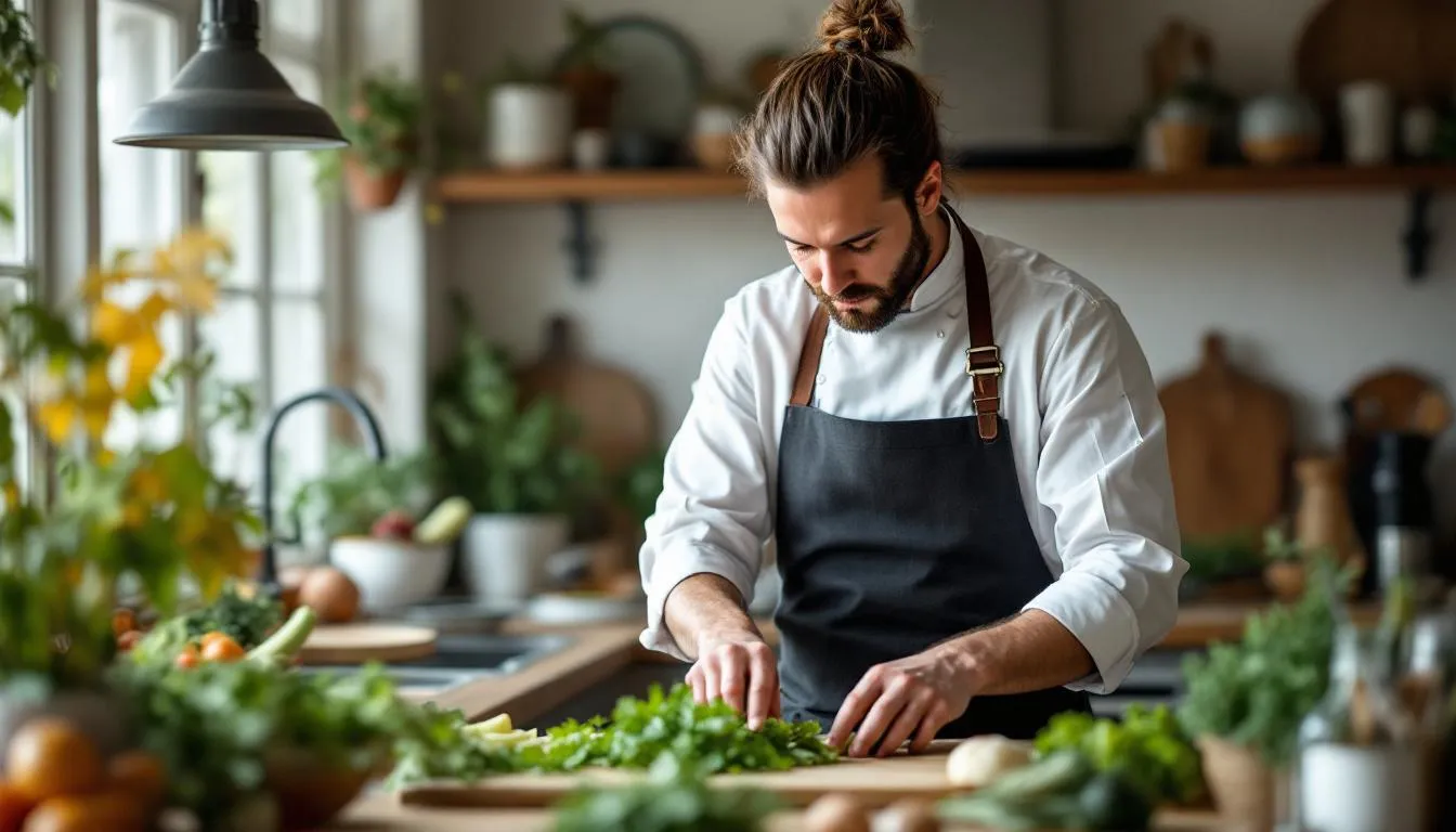 Editorial photograph representing the concept of seasonal cooking