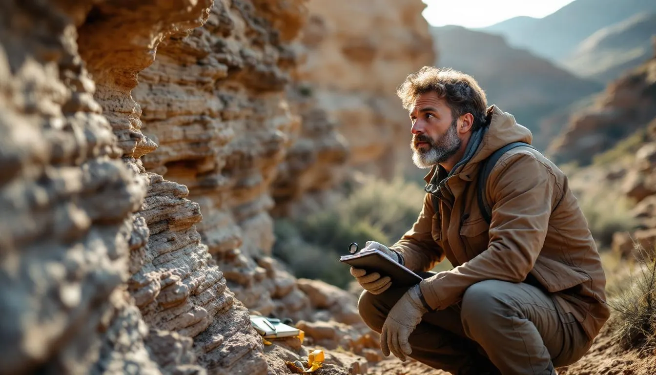 Editorial photograph representing the concept of sedimentology