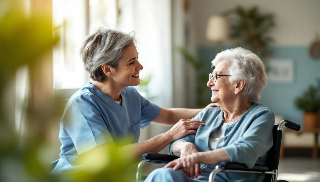 Editorial photograph representing the concept of senior care