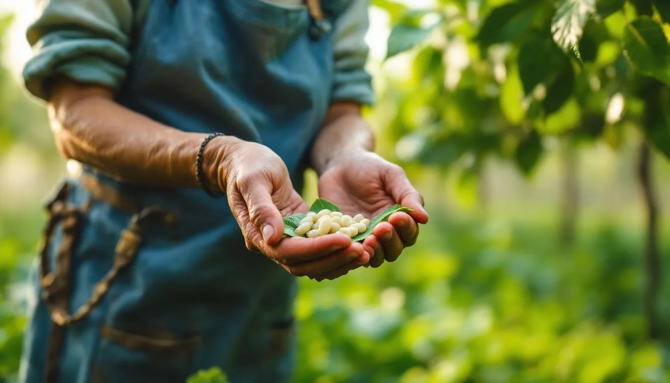 Editorial photograph representing the concept of sericulture