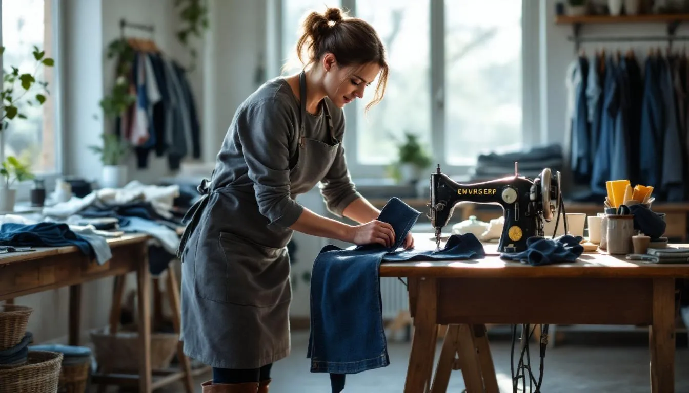 Editorial photograph representing the concept of sewing