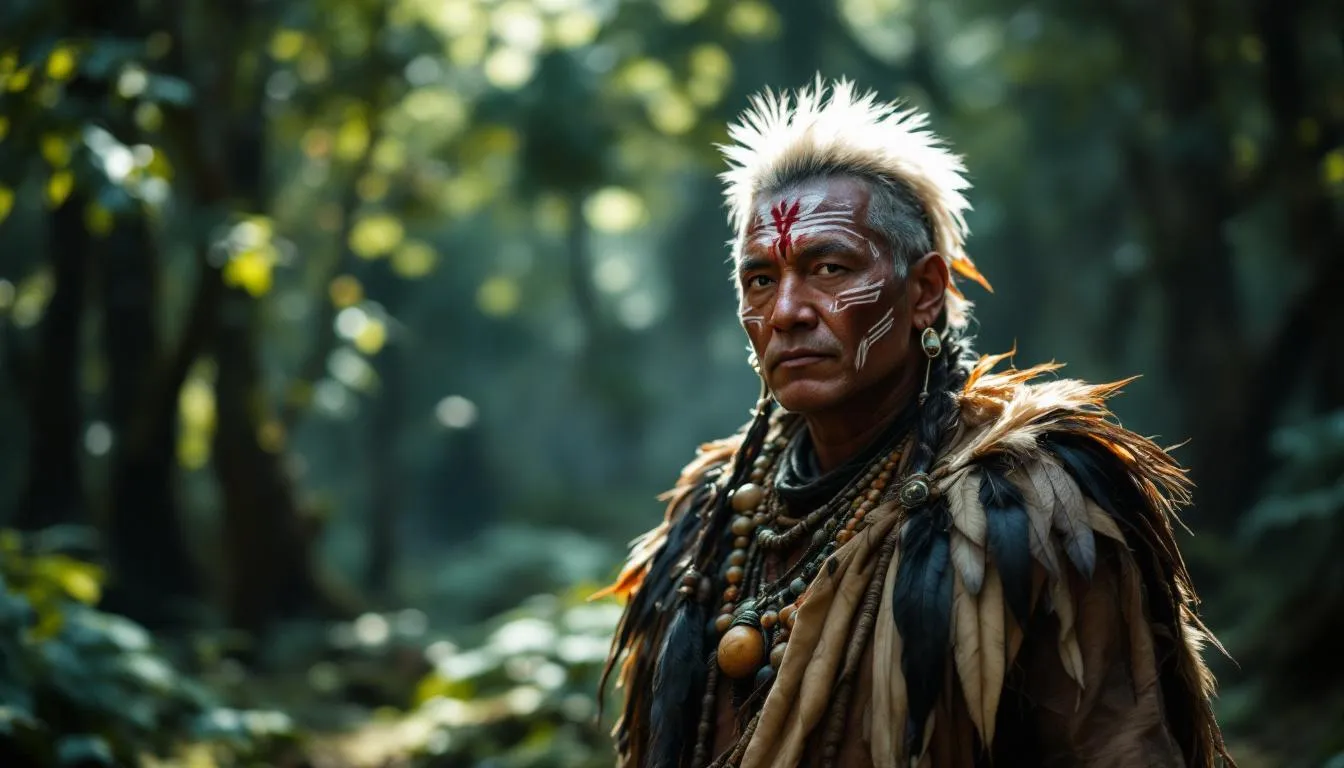 Editorial photograph representing the concept of shamanism