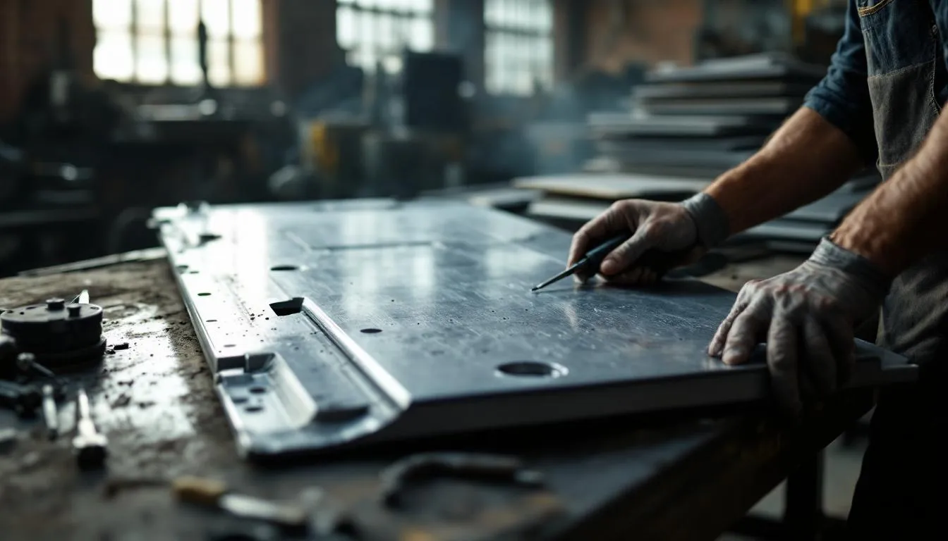 Editorial photograph representing the concept of sheet metal work