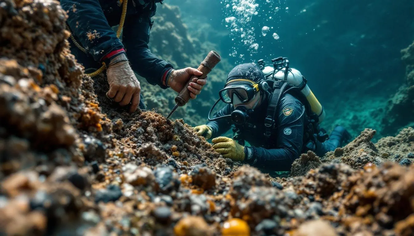Editorial photograph representing the concept of shipwreck archeology