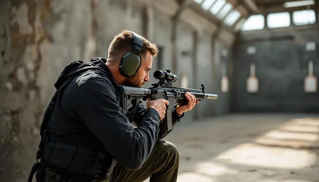 Editorial photograph representing the concept of shooting sports