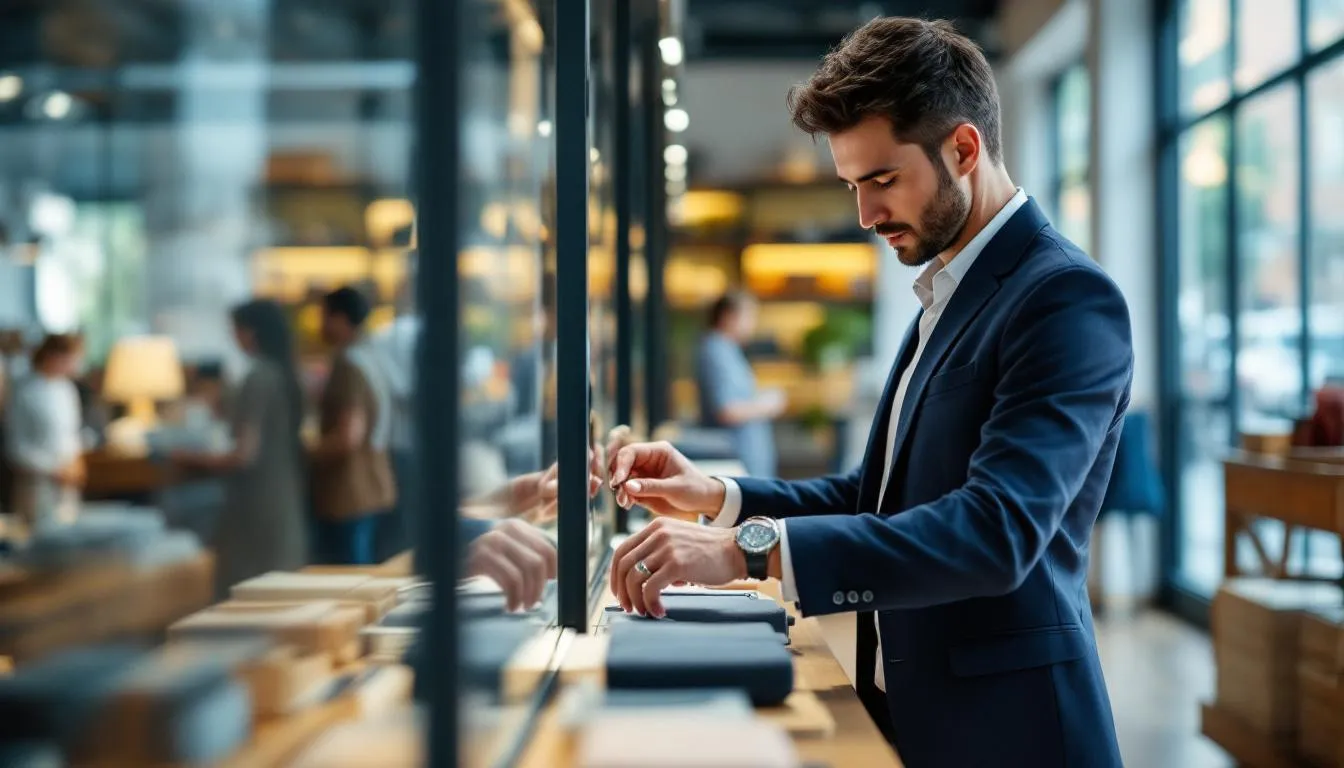 Editorial photograph representing the concept of shop management