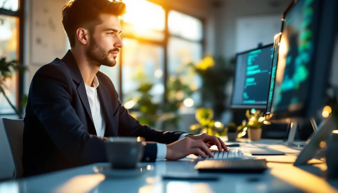 Editorial photograph representing the concept of software engineering