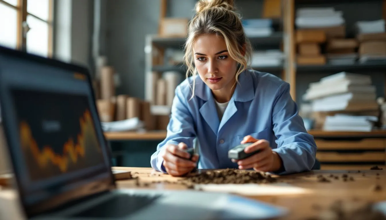 Editorial photograph representing the concept of soil mechanics