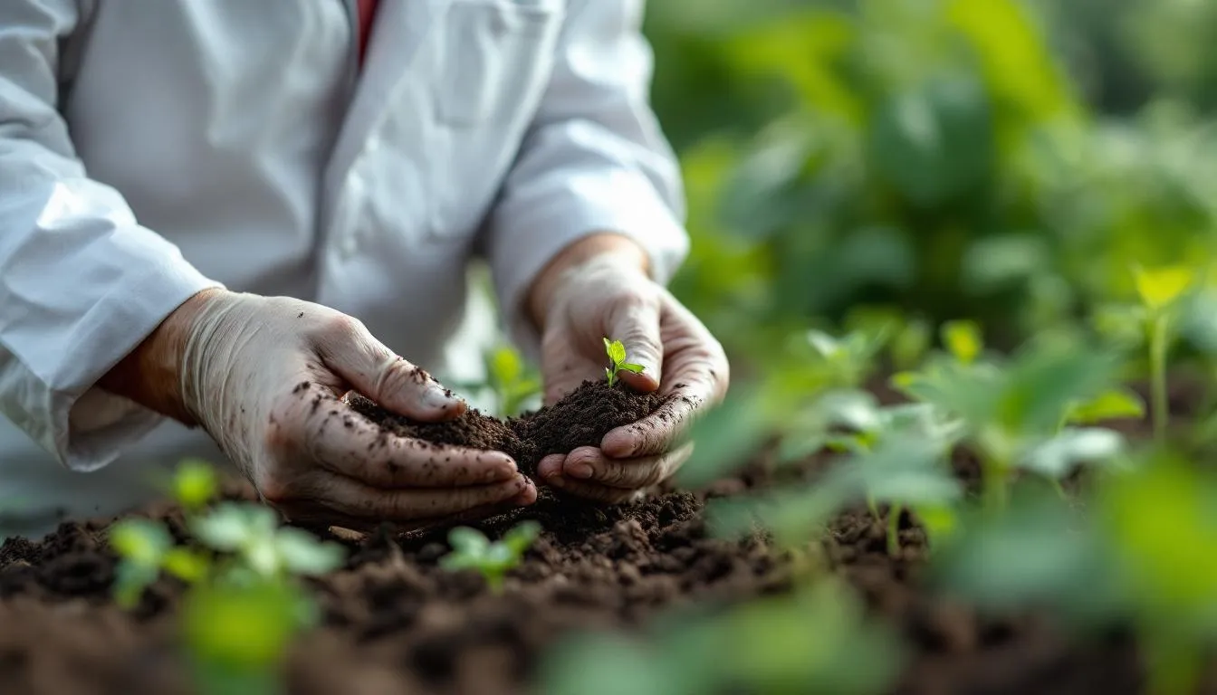 Editorial photograph representing the concept of soil science