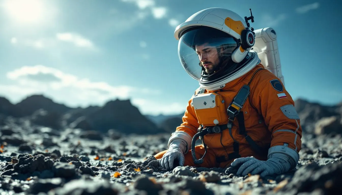 Editorial photograph representing the concept of space colonization