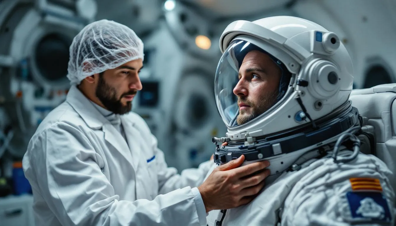 Editorial photograph representing the concept of space medicine