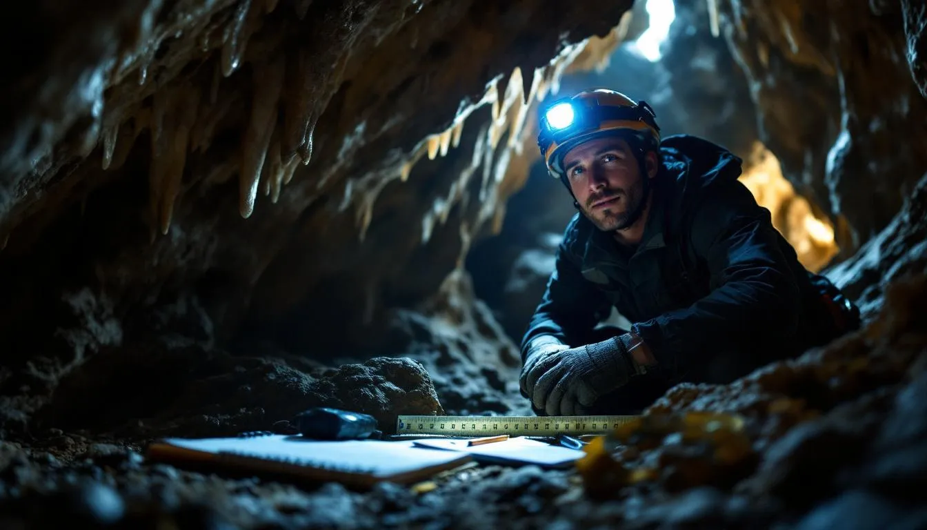 Editorial photograph representing the concept of speleology