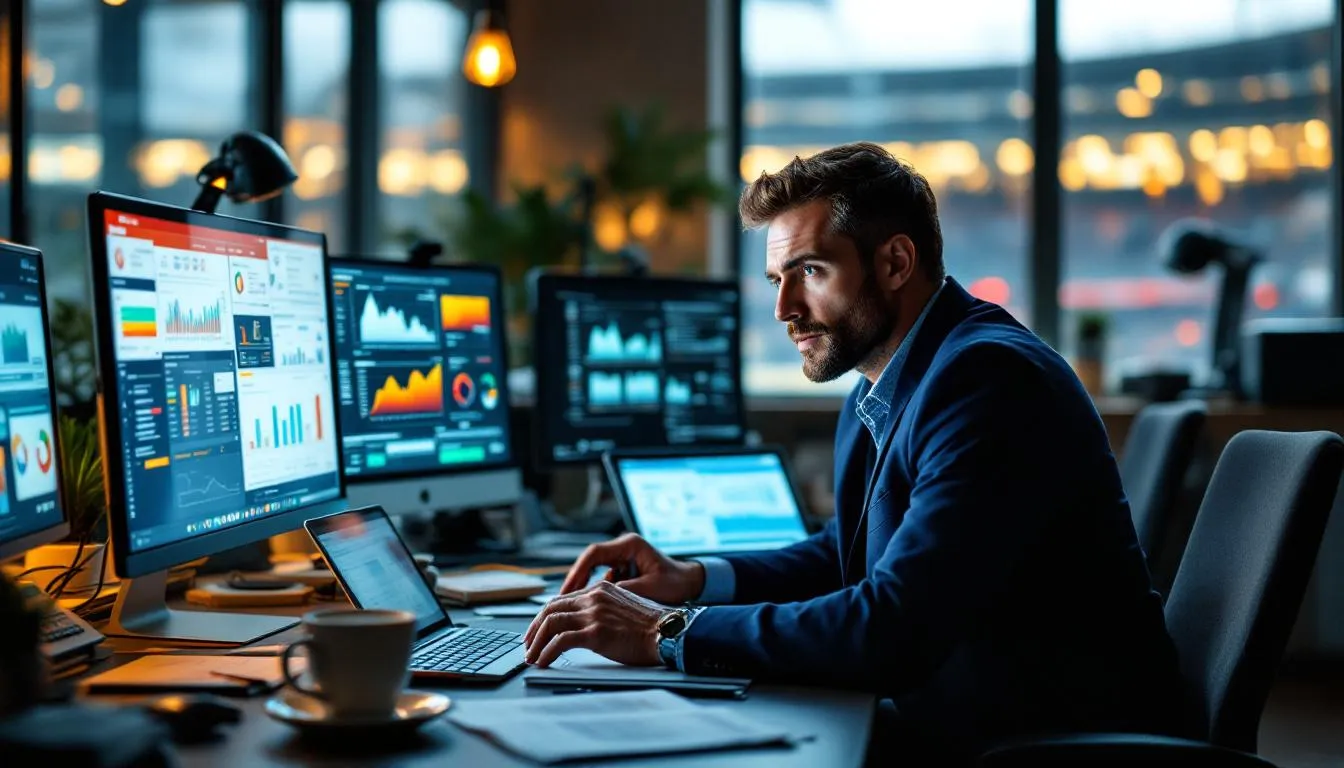 Editorial photograph representing the concept of sports analytics