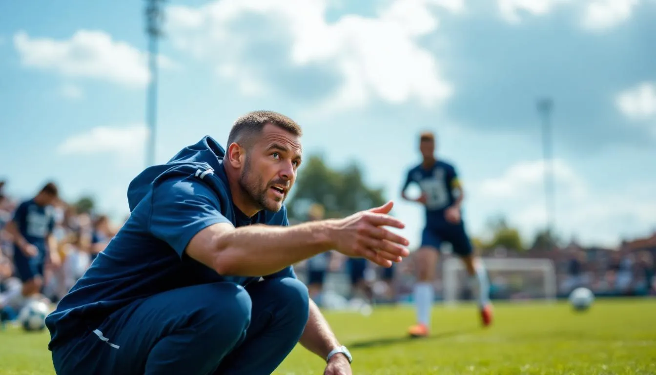 Editorial photograph representing the concept of sports coaching