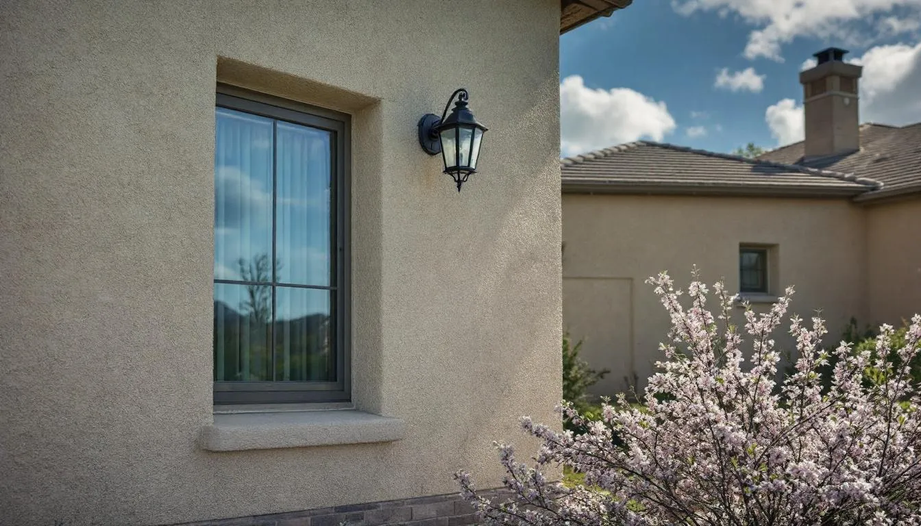 Editorial photograph representing the concept of stucco