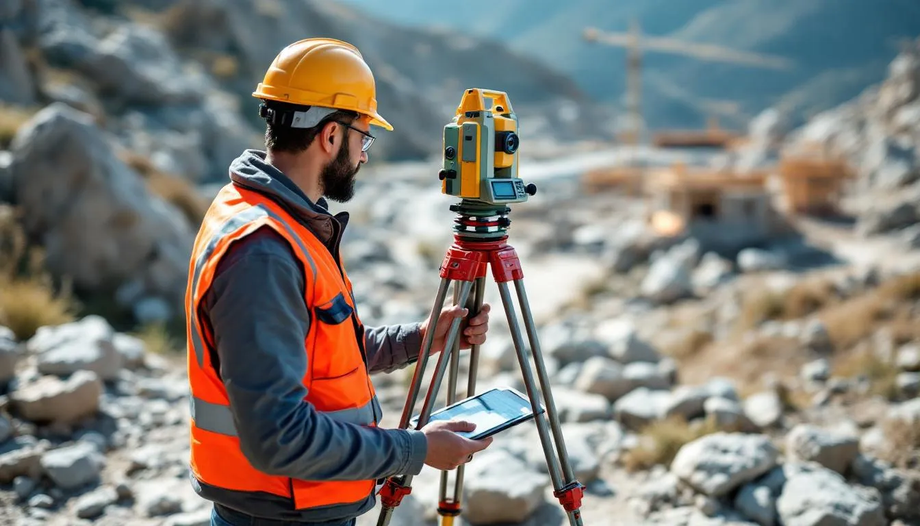 Editorial photograph representing the concept of surveying