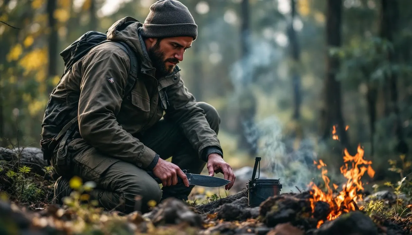 Editorial photograph representing the concept of survival skills