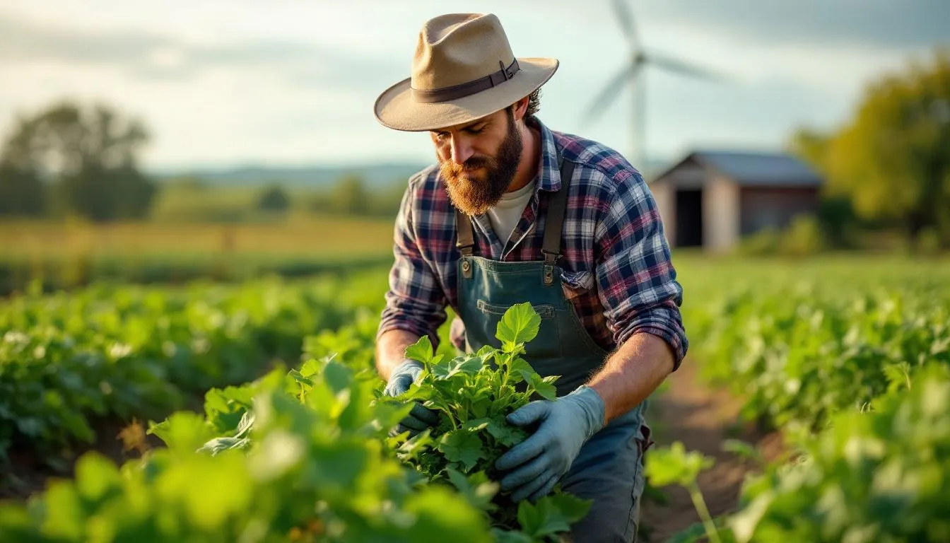 Editorial photograph representing the concept of sustainable agriculture