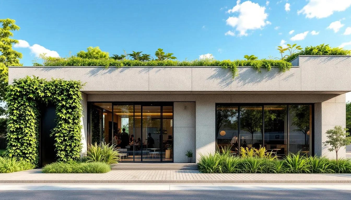 Editorial photograph representing the concept of sustainable architecture