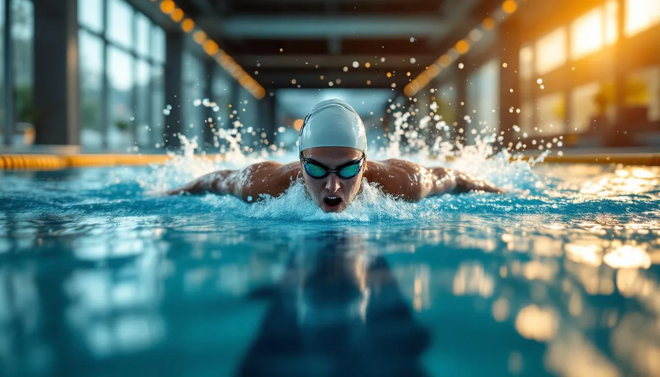 Editorial photograph representing the concept of swimming