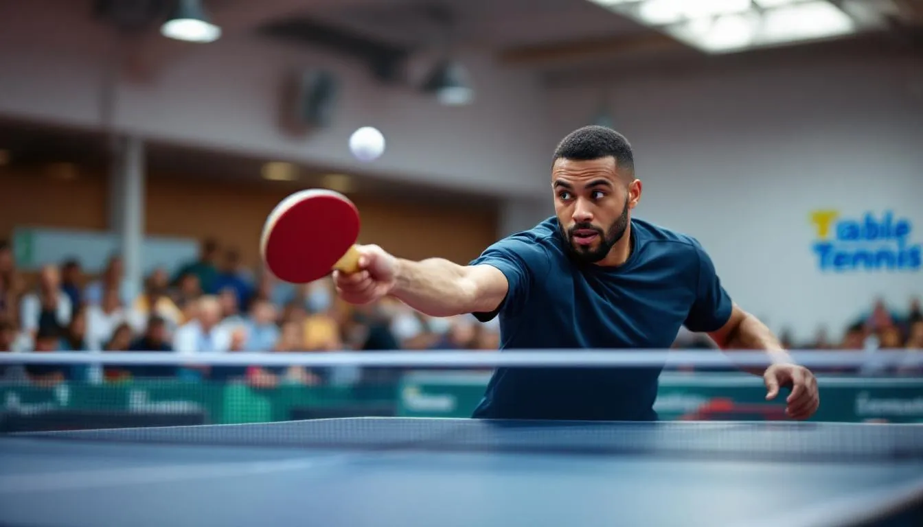 Editorial photograph representing the concept of table tennis