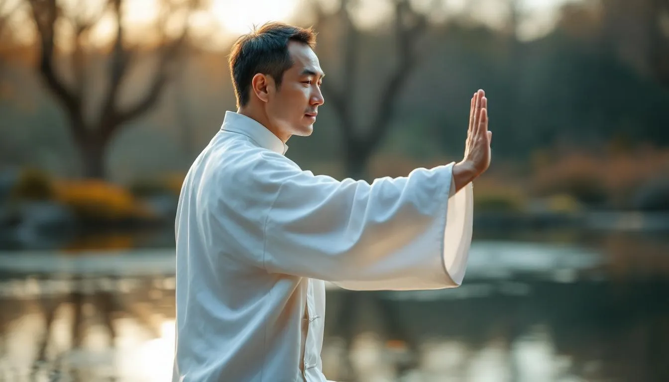 Editorial photograph representing the concept of tai chi
