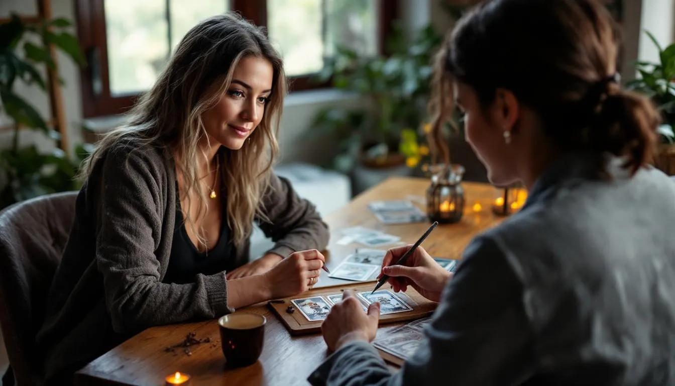 Editorial photograph representing the concept of tarot reading