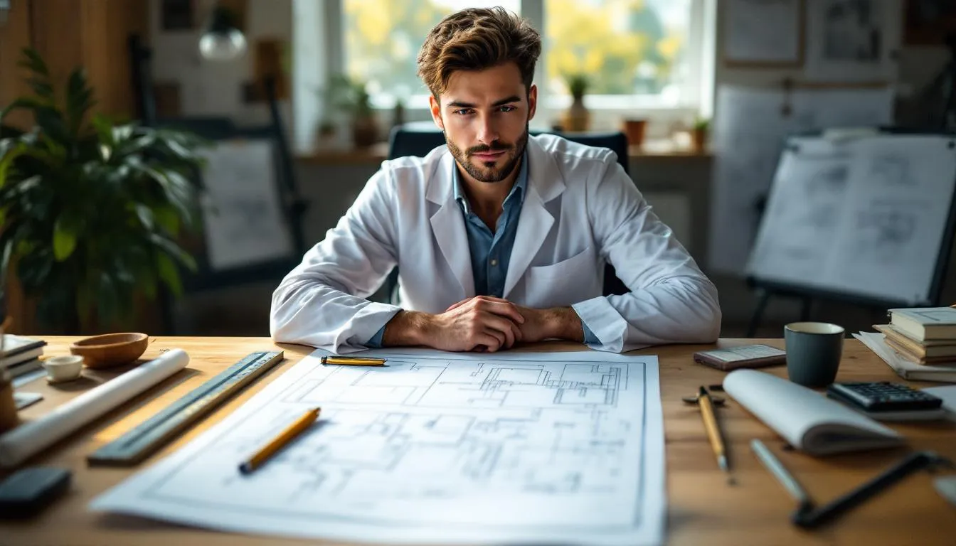 Editorial photograph representing the concept of technical drawing