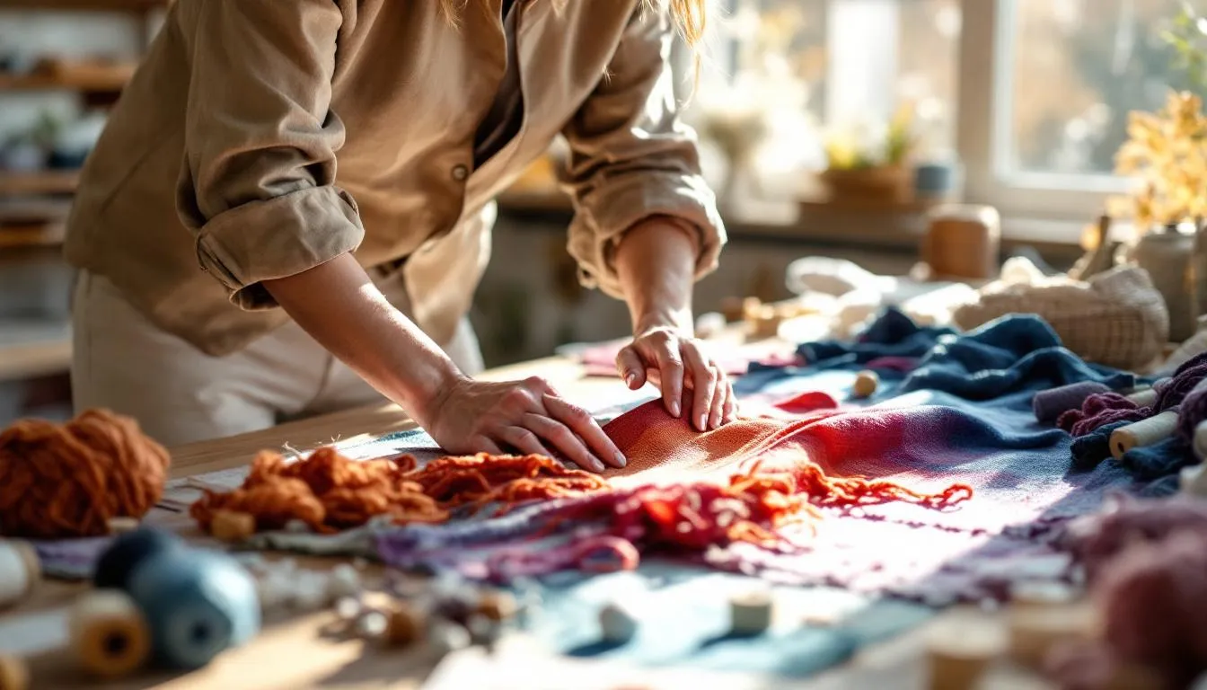 Editorial photograph representing the concept of textile design