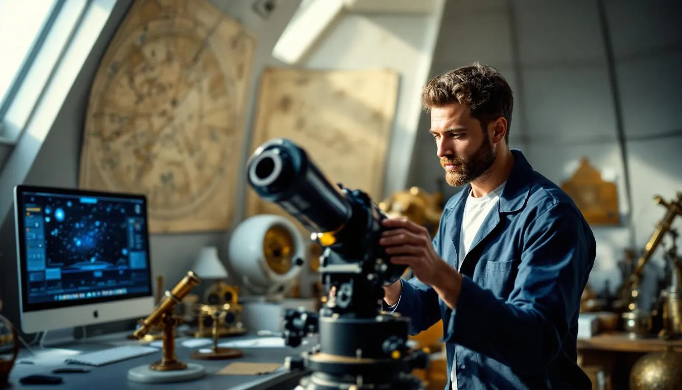 Editorial photograph representing the concept of the history of astronomy