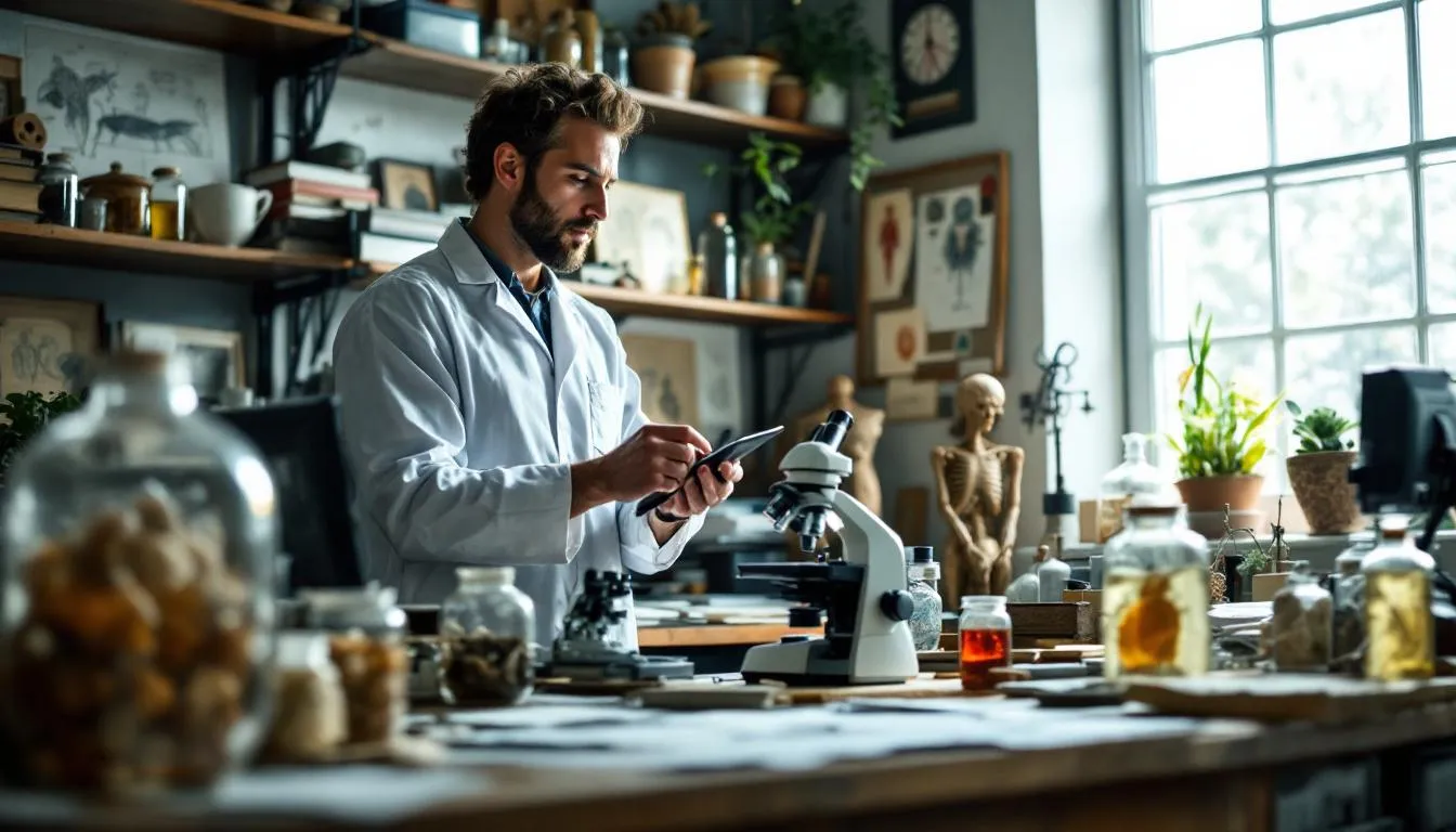 Editorial photograph representing the concept of the history of biology