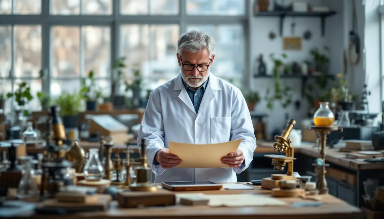 Editorial photograph representing the concept of the history of science