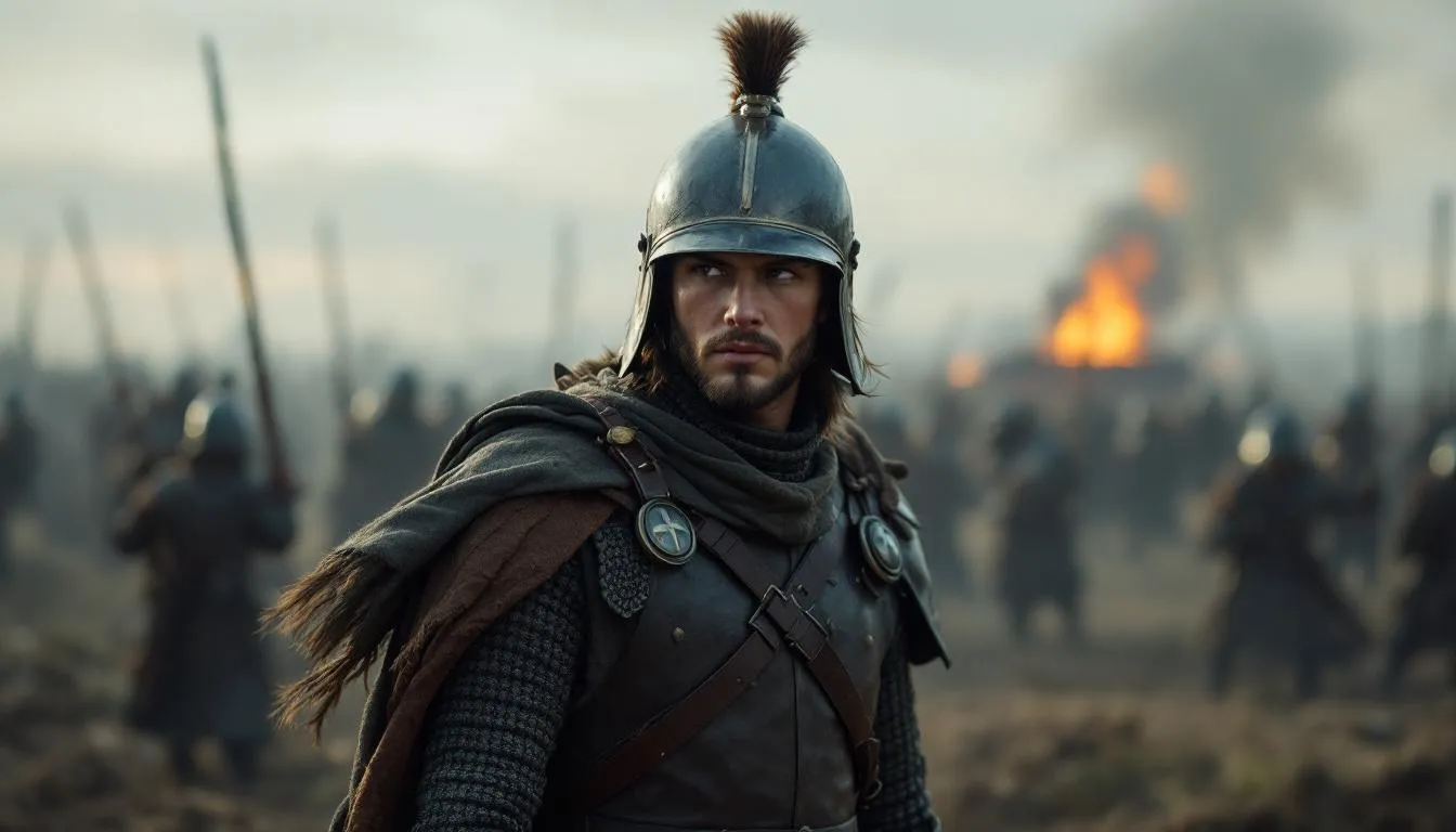 Editorial photograph representing the concept of the history of warfare